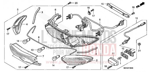 REAR COMBINATION LIGHT CBF600SA de 2010